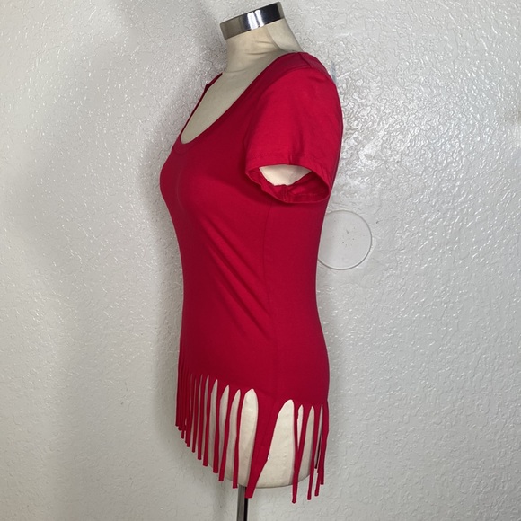 SUMMER 🎉🎉🎉FUN !! Red fringe t shirt - Picture 4 of 9